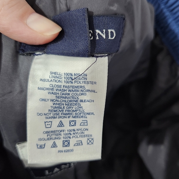 Lands' End Youth Snow Pant Size 12 Blue Insulated Winter Warm Ski Slopes - Picture 8 of 8